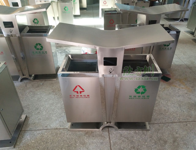 不銹鋼分類環(huán)保垃圾桶欣方圳廠家批量生產圖