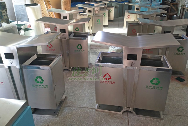 不銹鋼分類環(huán)保垃圾桶欣方圳廠家批量生產圖